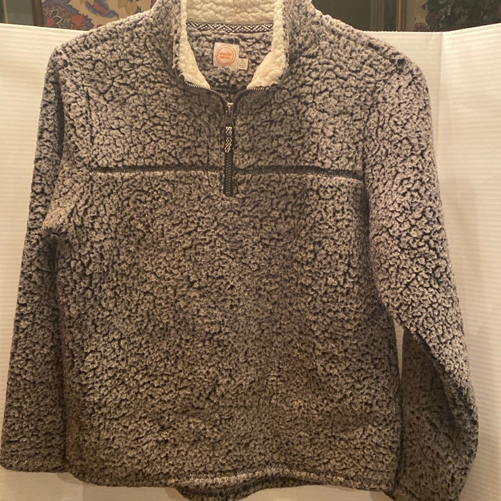 Wonder Nation nubby fleece jacket, size XL black